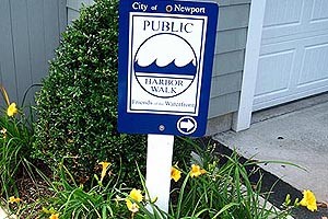Newport Harbor Walk Sign